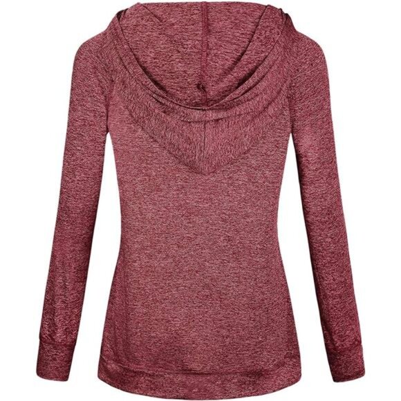 Women's Full-Zip Fleece-Lined Hoodie – Sports Sweatshirt with Handy Pockets - Picture 2 of 6